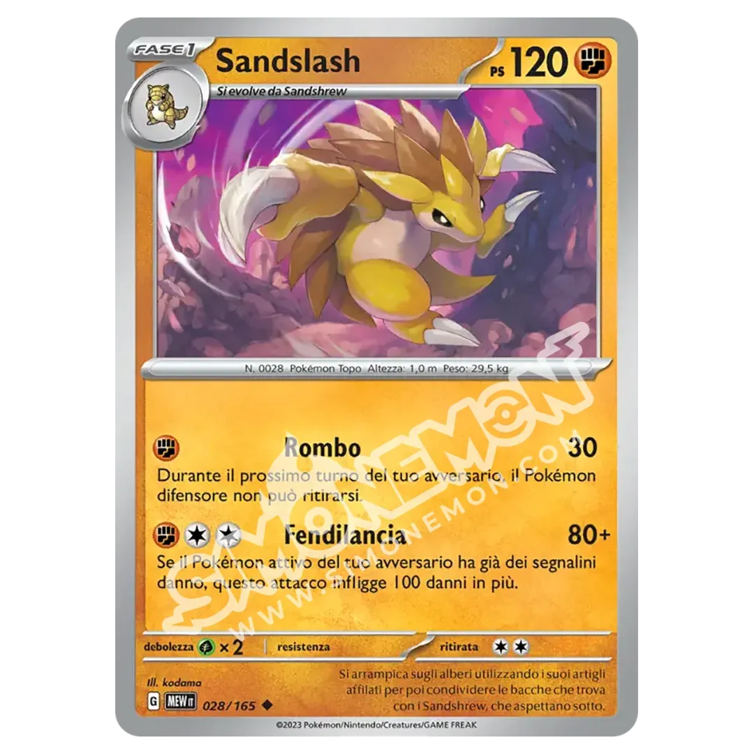 Sandslash 028/165 151 (IT)