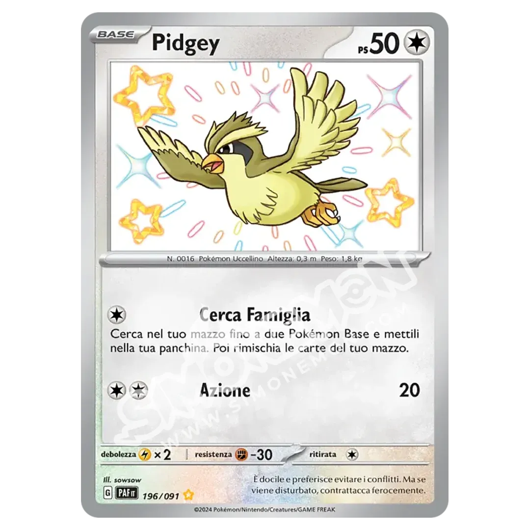Pidgey 196/91 Destino di Paldea (IT)