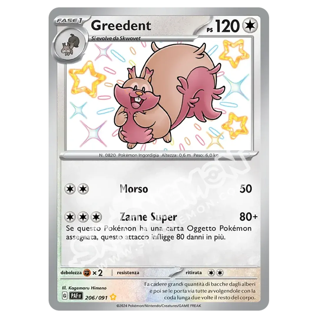 Greedent 206/91 Destino di Paldea (IT)