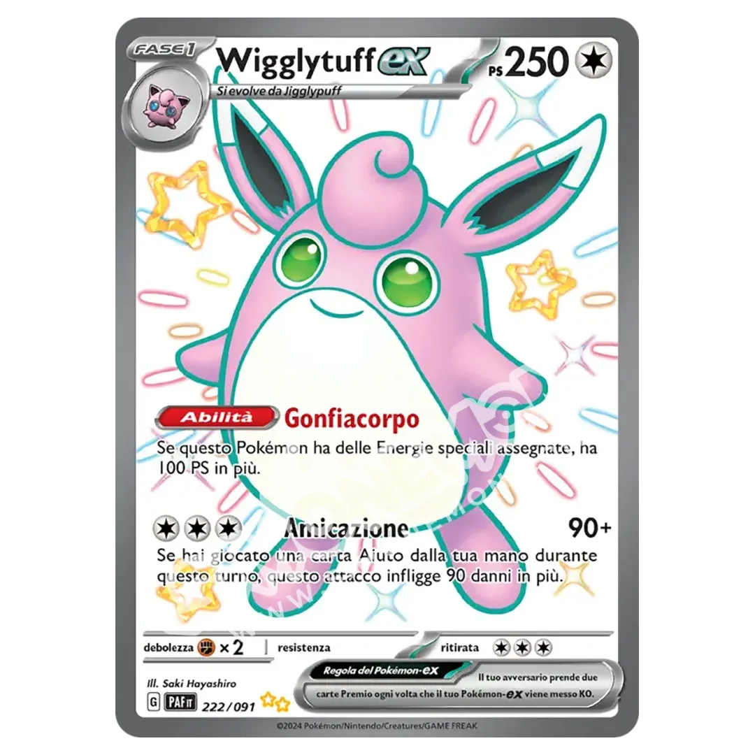 Wigglytuff-ex 222/91 Destino di Paldea (IT)