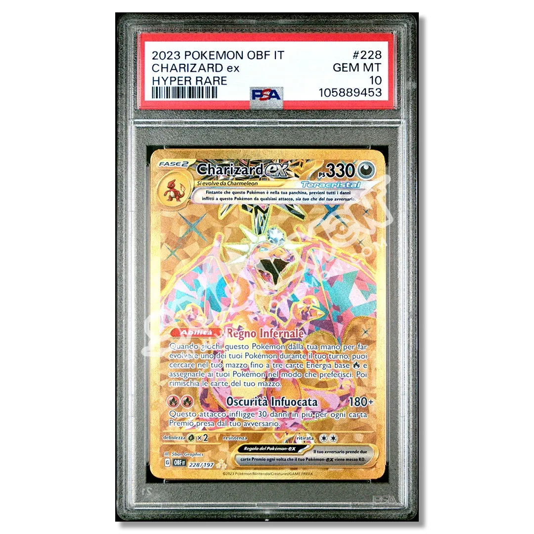 Charizard EX 228 Ossidiana Infuocata PSA 10 (IT)